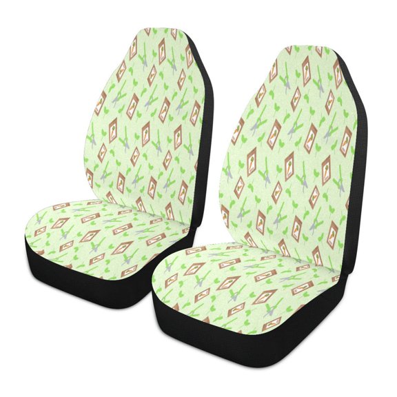 Gardening carrots seeds clippers sprouts Car Seat Covers Pack of 2 Universal Front Seat Protective Cover