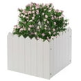 thumbnail image 1 of Gardenised QI004006B.S 8.5 x 10.5 x 10.5 in. Square Traditional Fence Design Vinyl Planter Box, White, 1 of 12
