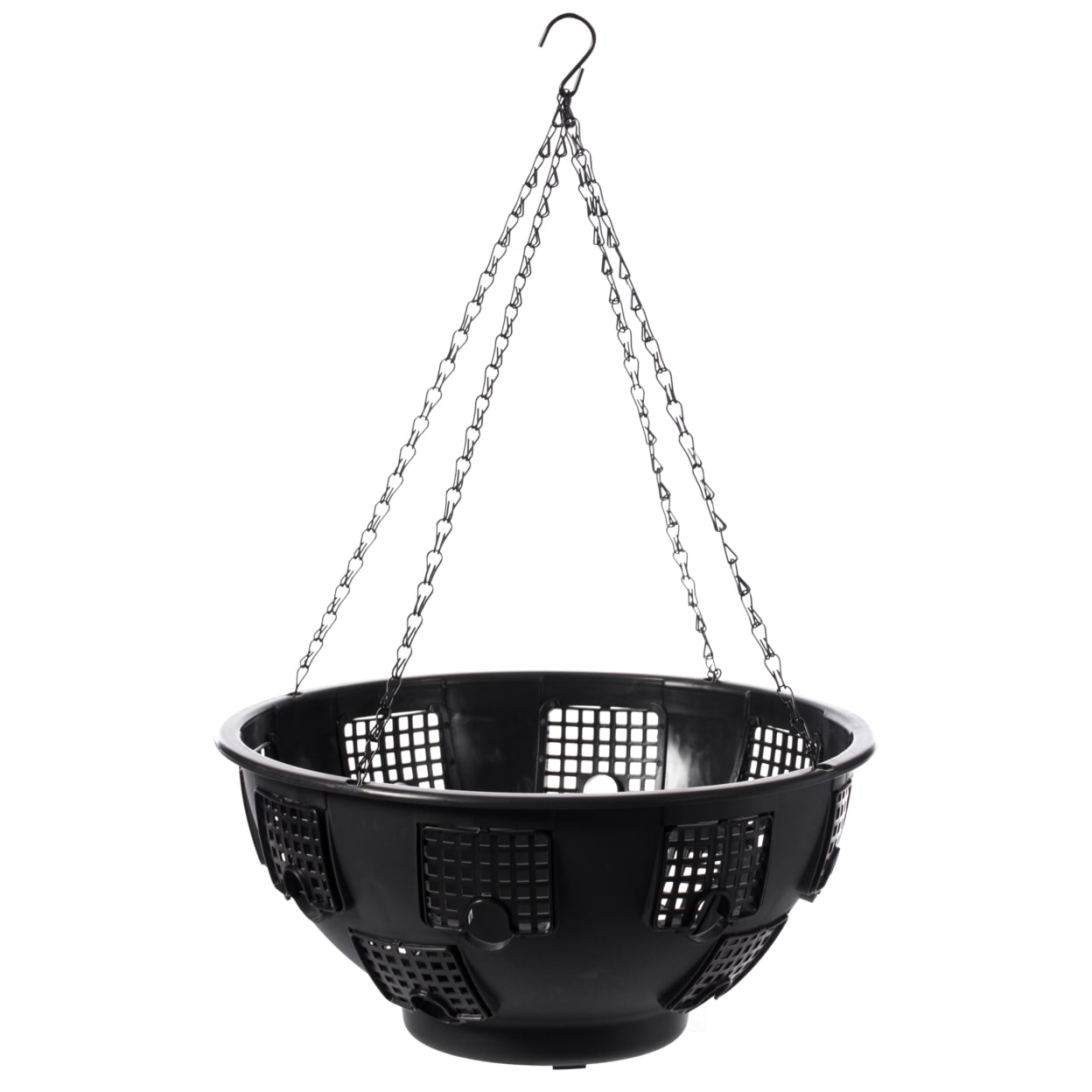 Black Durable Plastic Lace Hanging Outdoor Flower Planter