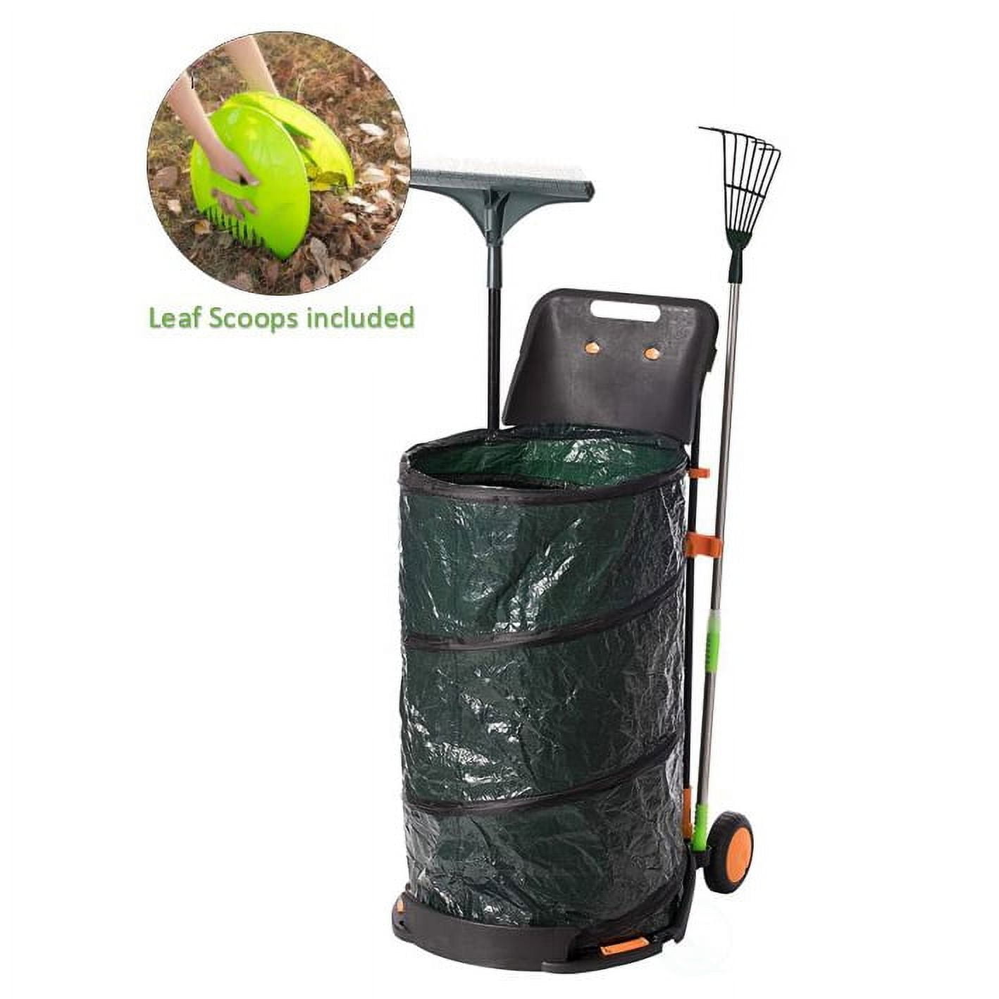 Gardenised Leaf Collector Garden Cart with Easy Fill Up System