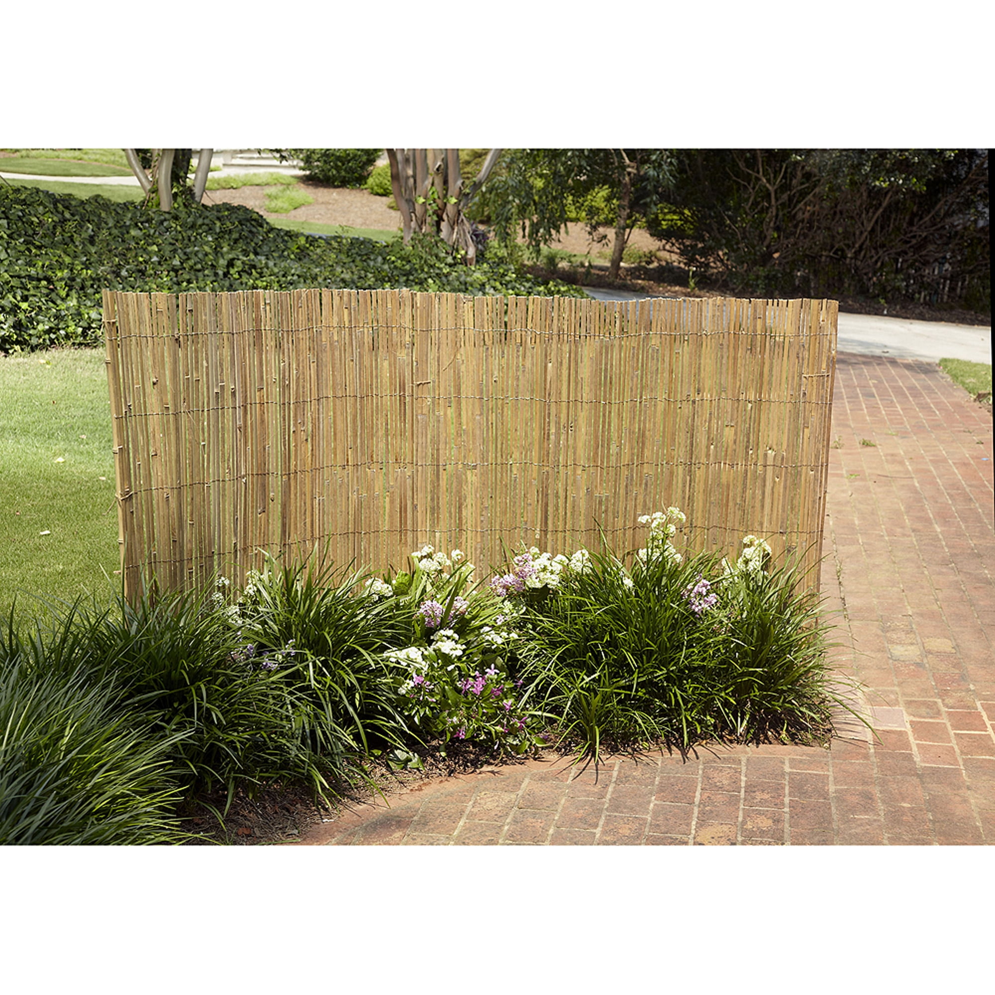こたつ BANBI Gardenpath 1/2 In. Outside Peel Bamboo Fence, 4 ft. H x 8 ft