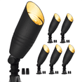 thumbnail image 1 of Gardenreet Solid Brass Landscape Spotlights, 12V Low Voltage Landscape Lights Black, Outdoor Bronze Spot Lights Waterproof Fixture Without MR16 Bulb(6 Pack), 1 of 8