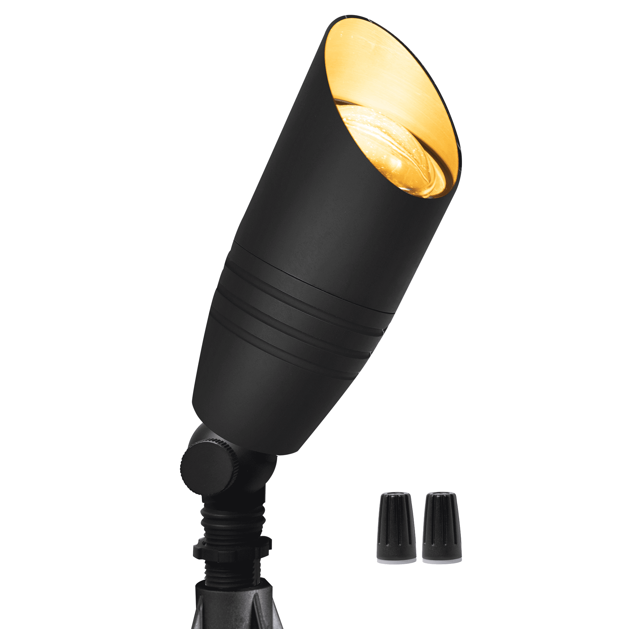 Gardenreet Solid Brass Landscape Spotlights Black, 12V Low Voltage Landscape Lights, Outdoor Bronze Spot Lights Waterproof Fixture Without MR16 Bulb