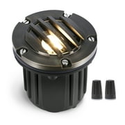 Gardenreet Solid Brass Well Lights Landscape Led In Ground,12V LED Outdoor Landscape Lighting Well Lights for Driveway, Pathway Without MR16 Bulb(Grated Top)