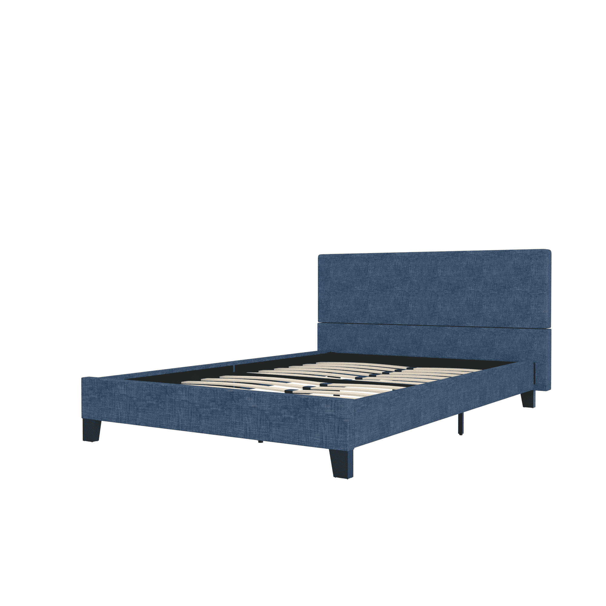 Gardenry Upholstered Linen FULL Platform Bed/Metal Frame with Tufted