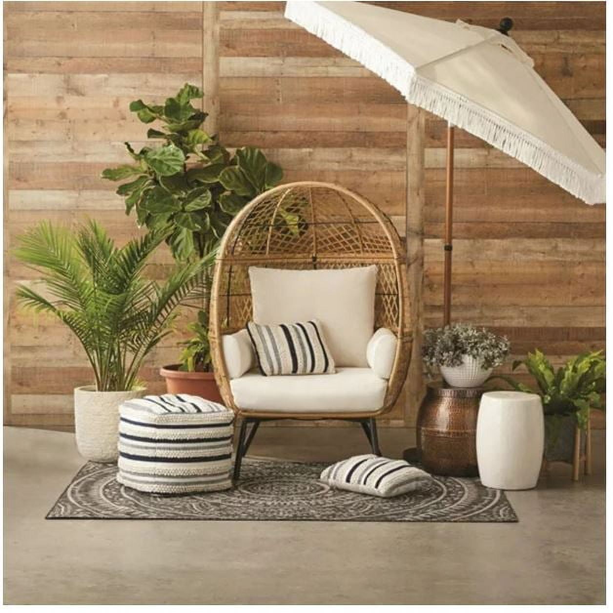 Gardens Wicker Kid s Outdoor Egg Chair with Cushions Walmart