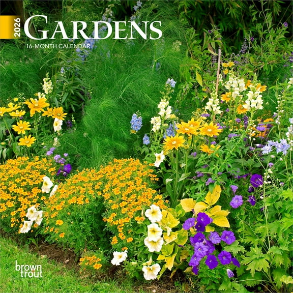 Gardens | 2026 7x14" (Hanging) Monthly Mini Wall Calendar | BrownTrout