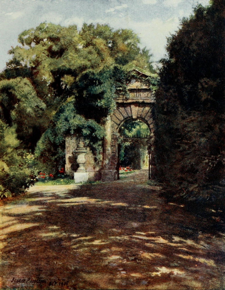 Gardens of Celebrities 1918 Chiswick House Inigo Jones Gateway Canvas Art - J MacGregor (18 x 24)