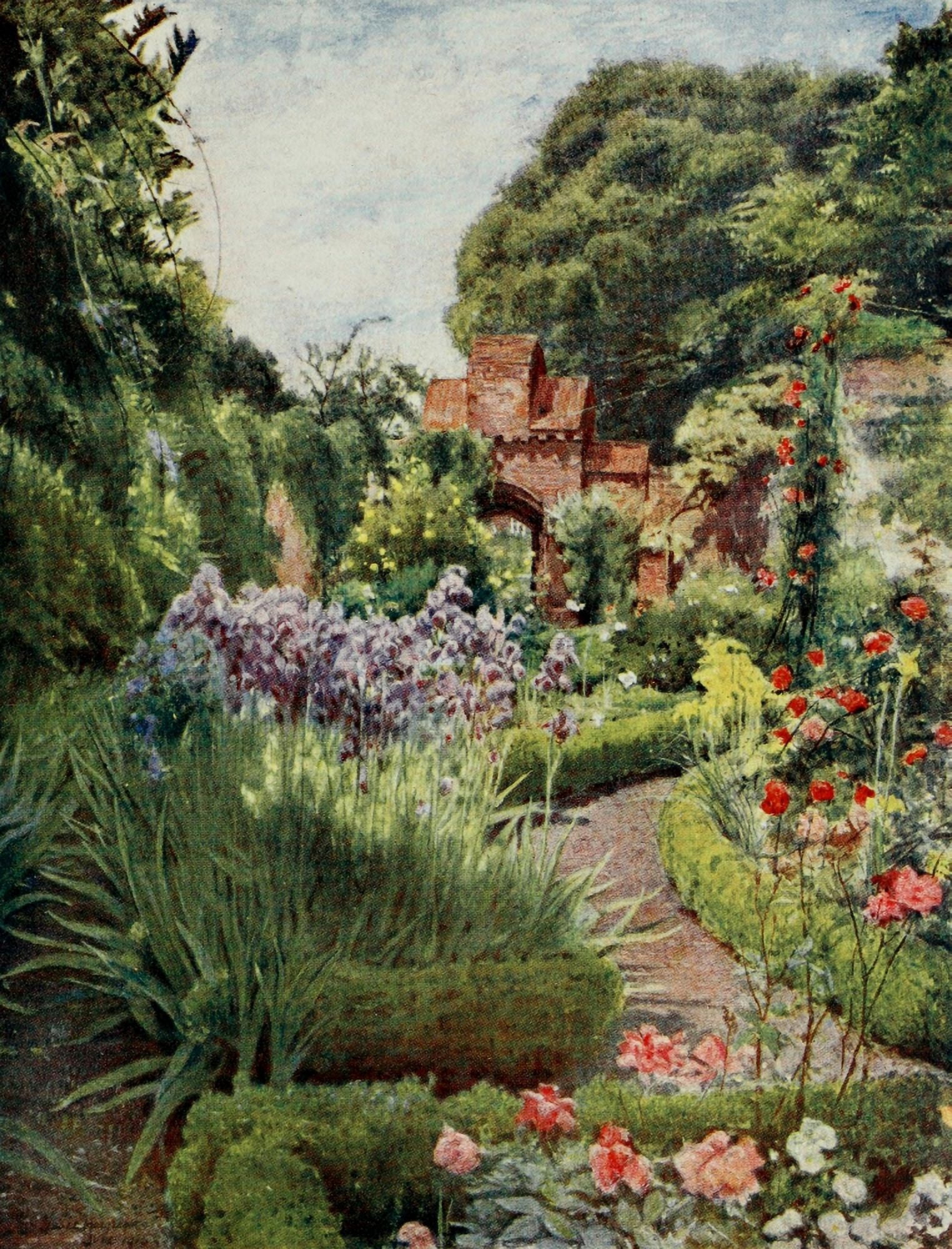 Gardens of Celebrities 1918 Fulham Gateway & Garden Canvas Art - J MacGregor (24 x 36)