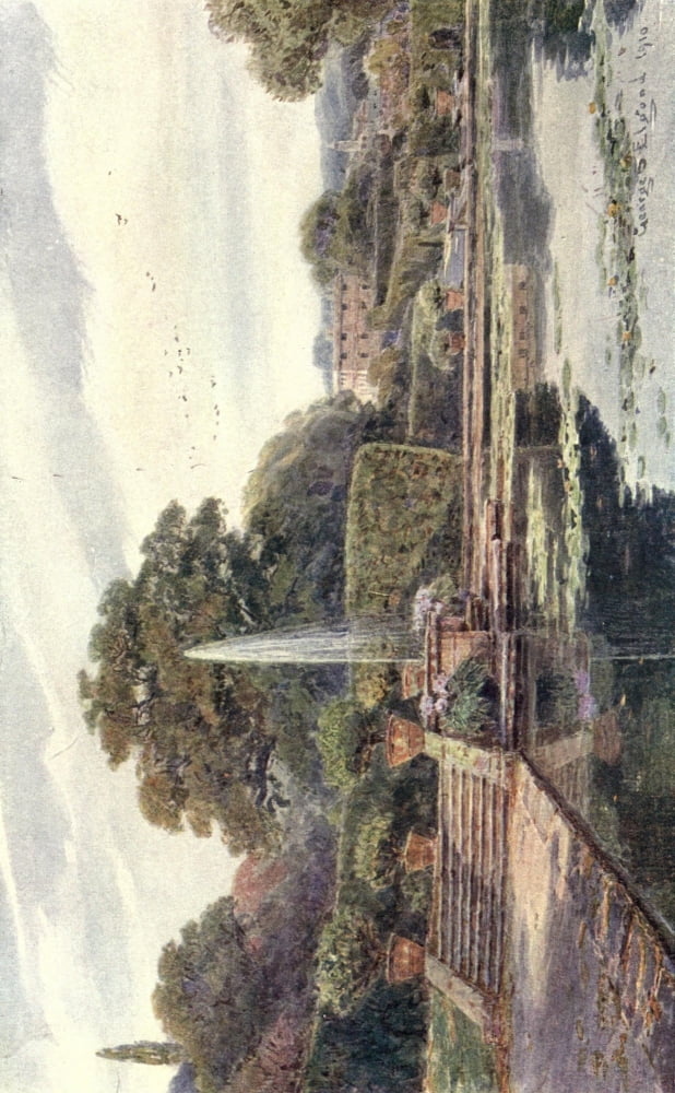 Gardens of England in the Northern Counties 1911 The Lake at Bramham Pk Yorks Canvas Art - George S Elgood (18 x 24)