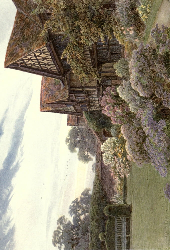 Gardens of England in the Southern & Western Counties 1907 Great Tangley Manor Surrey Canvas Art - George S Elgood (18 x 24)