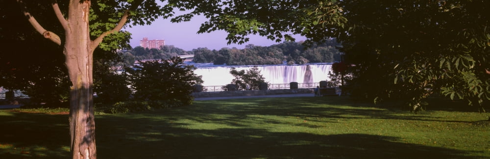 Gardens on Canadian side of falls Niagara Falls Ontario Canada Canvas Art - Panoramic Images (36 x 12)