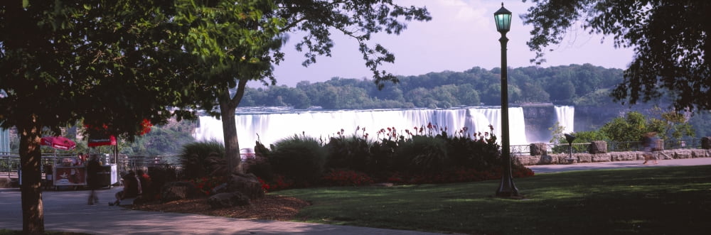 Gardens on Canadian side of falls Niagara Falls Ontario Canada Canvas Art - Panoramic Images (36 x 12)