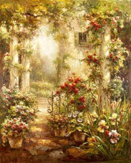 Gardenside View Canvas Art - Brad Shaw (24 x 30)