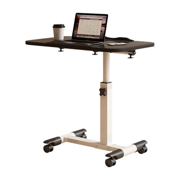 Garderth Overbed Bedside Table With Wheels,Rolling Laptop Desk,Adjustable Height Mobile Hospital Bed Table For Home Hospital Use