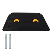 Garderth Rubber Threshold Ramp,4 Rise Portable Wheelchair Ramp,33069LBS Capacity Rubber Curb Ramp With Channel Cord Cover,All-Weather Non-Slip Surface For Doorways Steps Cars & Pets