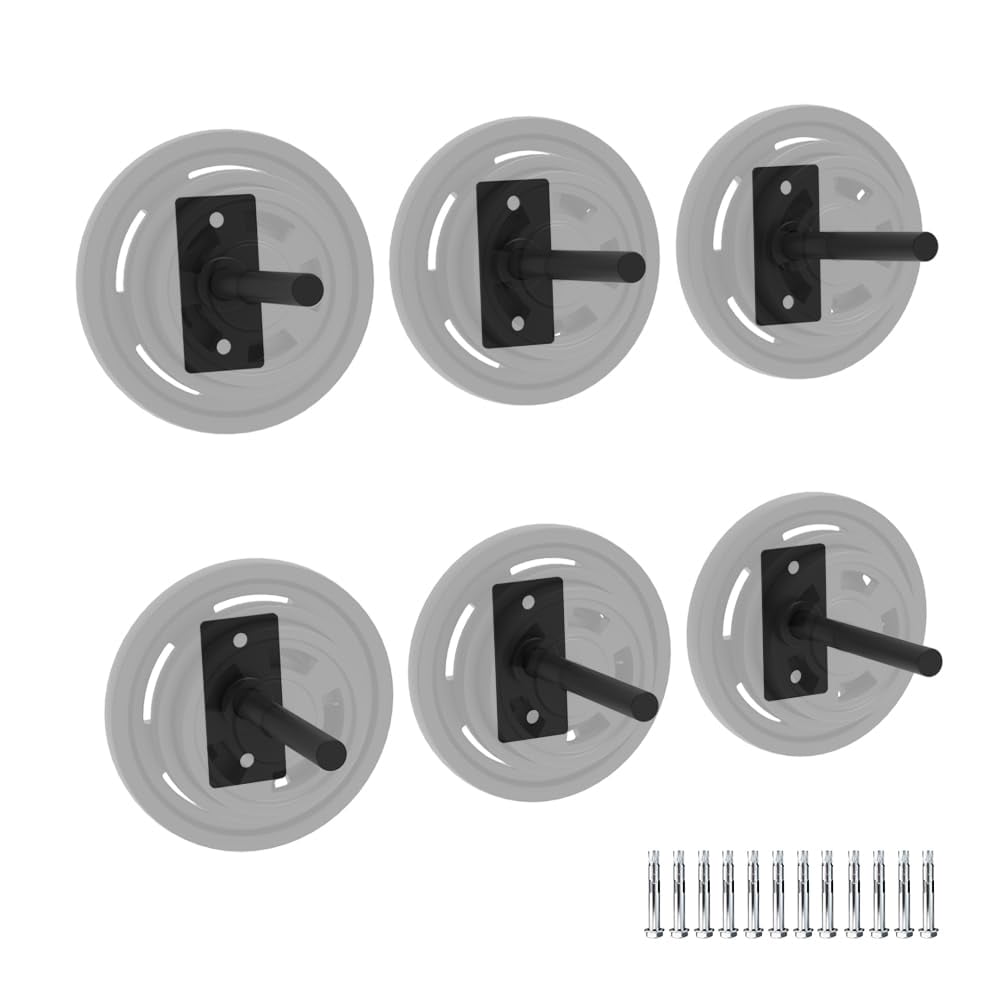 Garderth Weight Plate Holder,Wall Mounted Weight Rack Storage,Weight Plate Rack For All Size Bumper Plates,Max Weight Capacity 300 Lb,For Home Gym Organizer