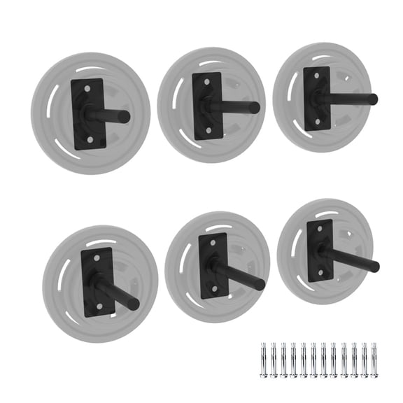 Garderth Weight Plate Holder,Wall Mounted Weight Rack Storage,Weight Plate Rack For All Size Bumper Plates,Max Weight Capacity 300 Lb,For Home Gym Organizer