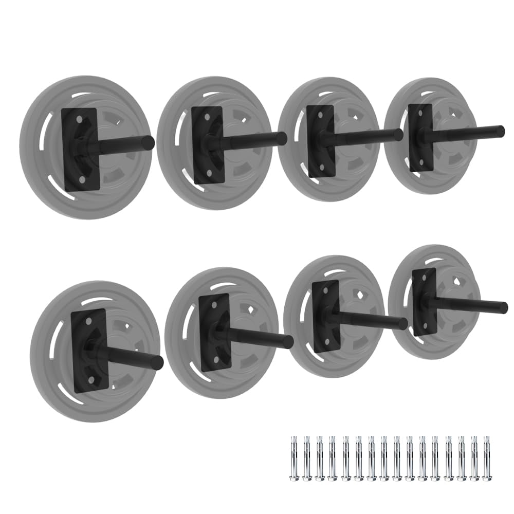 Garderth Weight Plate Holder,Wall Mounted Weight Rack Storage,Weight Plate Rack For All Size Bumper Plates,Max Weight Capacity 300 Lb,For Home Gym Organizer