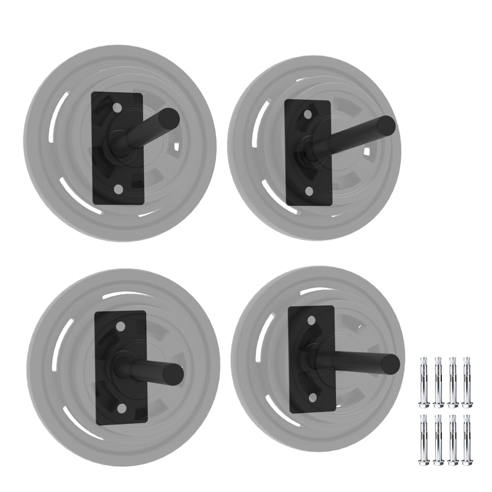 Garderth Weight Plate Holder,Wall Mounted Weight Rack Storage,Weight Plate Rack For All Size Bumper Plates,Max Weight Capacity 300 Lb,For Home Gym Organizer