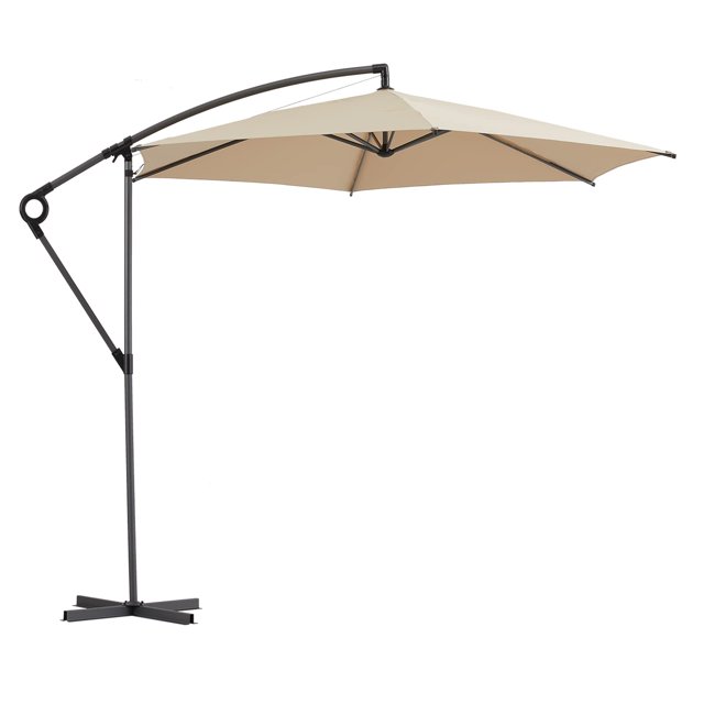 Gardesol 10FT Patio Umbrella, Offset Patio Umbrella with Sturdy Ribs