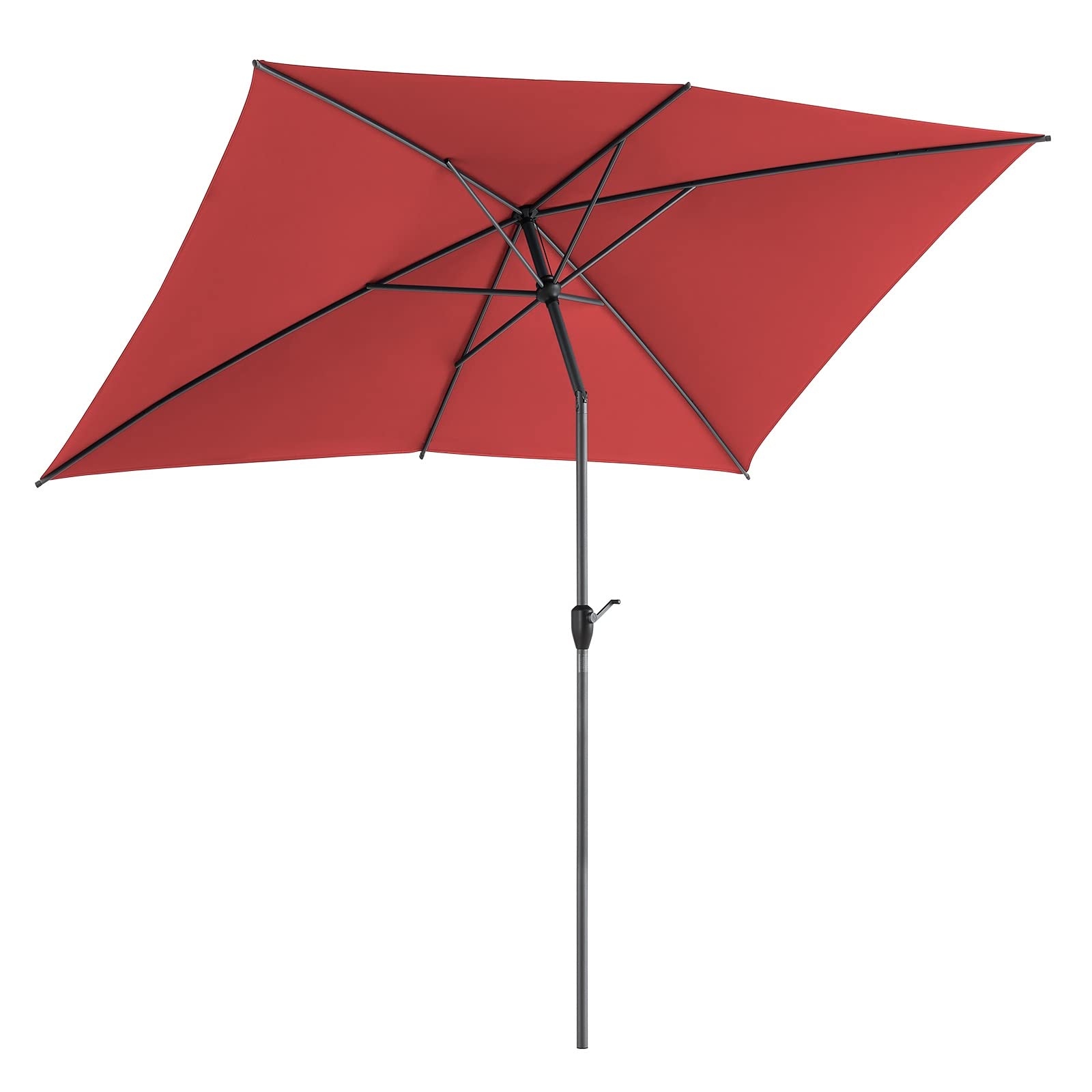 Gardesol 6.5*10 ft Outdoor Table Umbrella with Push Button Tilt/Crank