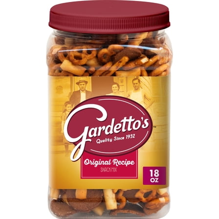 Gardetto's Snack Mix, Original Recipe, Salty Snacks Tub, 18 oz