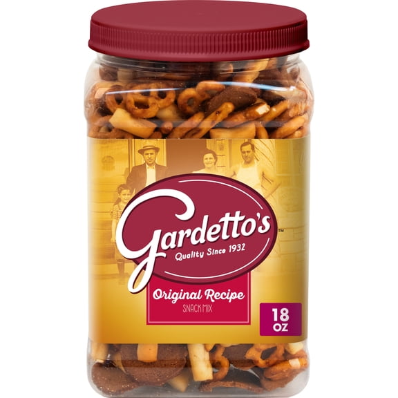Gardetto's Snack Mix, Original Recipe, Salty Snacks Tub, 18 oz