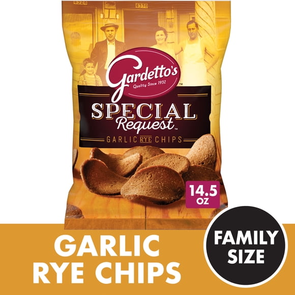 Gardetto's Special Request Garlic Rye Chips, Snack Bag, 14 oz