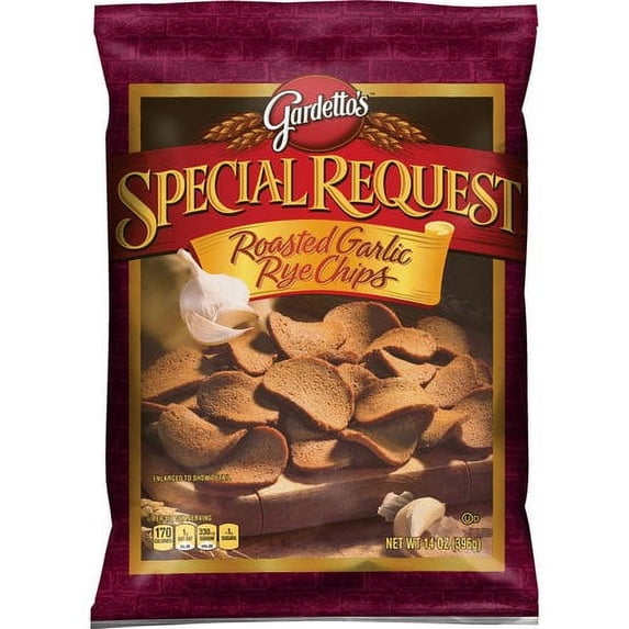Gardetto's Special Request Rye Chips, Roasted Garlic, 14 Oz (Pack of 8)