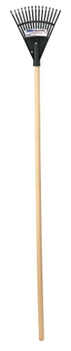 Gardex 8-Inch Green Poly Shrub Rake with 48-Inch Handle