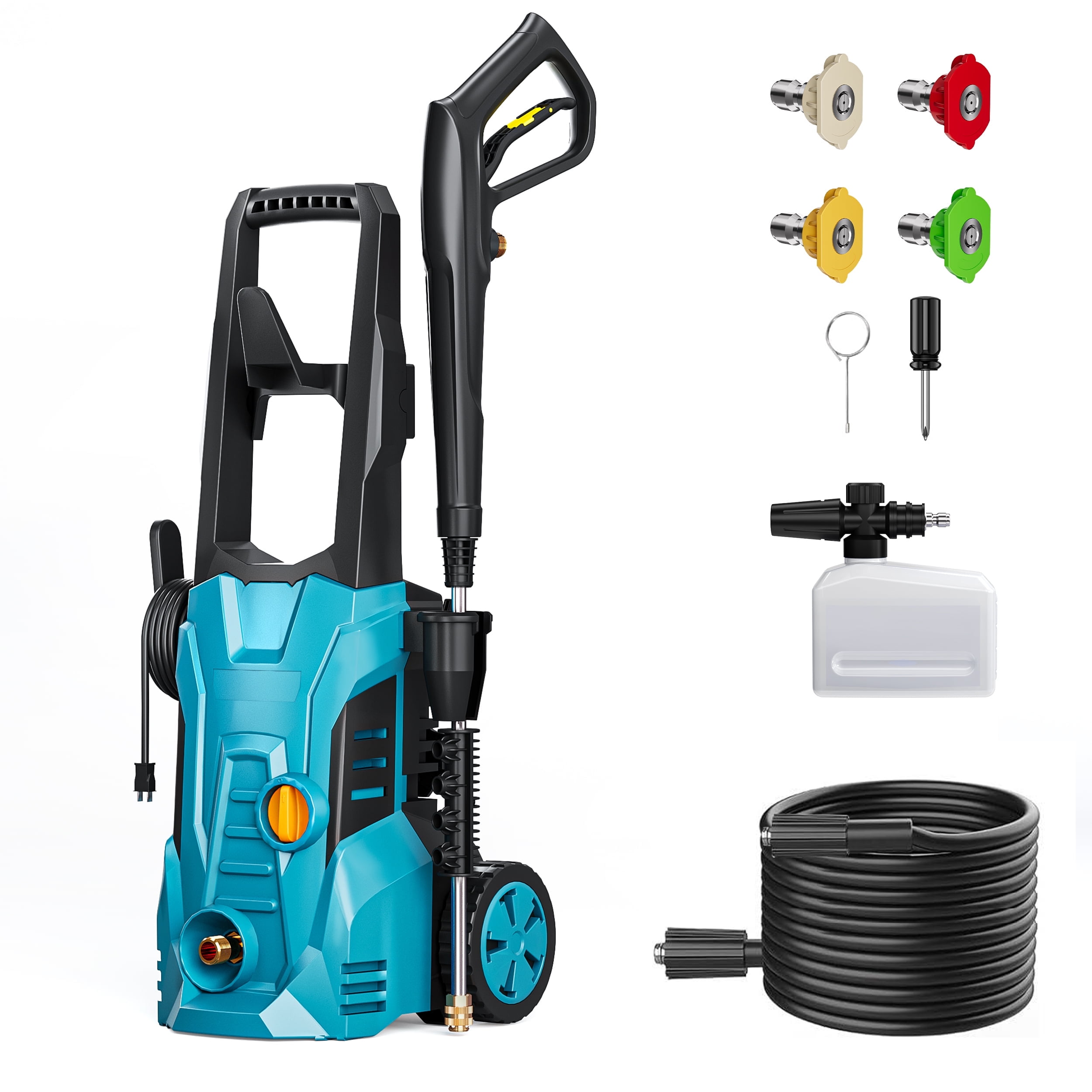 Gardguard Electric Pressure Washer 4200 Psi Power Washers Electric 2.4 GPM with 50FT Hose and 4 Nozzles for Cleaning Cars, Driveways, Patios