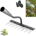 thumbnail image 1 of Gardinea Iron Weeding Rakes, Gardenia Iron Weeding Rakes, Iron Rake for Gardening and Weeding, Ironrake 2.0 Upgraded 5/6/7/8 Teeth Heavy-Duty Ironrake for Gardening, 1 of 7
