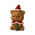 thumbnail image 1 of Gardjoe 5 Piece Christmas Resin Figurine Gift Box Set with Santa Snowman Bear Reindeer and Tree for Holiday Tabletop Shelf and Tree Display, 1 of 6