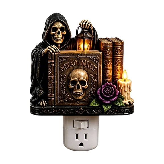 Gardjoe Ghost Nightlight,Halloween Flickering Night Light,3D Spooky Night Light for Halloween Decor