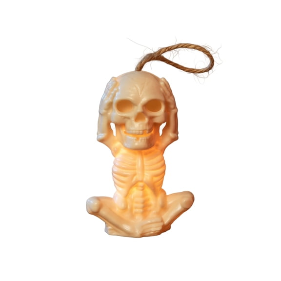 Gardjoe Glowing Skeleton Figure Lamp for Halloween Party Decoration, Spooky Bone-Shaped Tabletop Ornament with Lighting Effect for Haunted Home Display, 1PC
