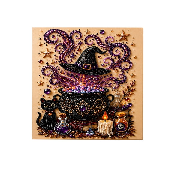 Gardjoe Halloween Ghost Pearl Art DIY Kit, DIY Pearl Painting for Adults&Beginners | Cute Ghost Pumpkin 3D Mosaic Craft Set, Spooky Fall Home Decor Holiday Gift
