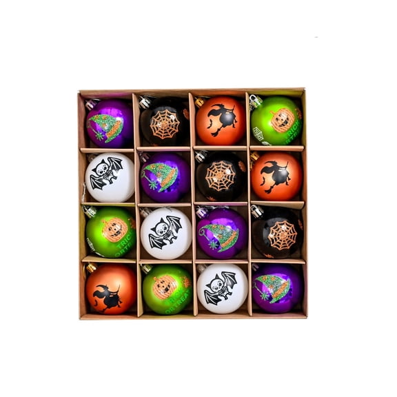Gardjoe Halloween Ornament Set, 16pcs Shatterproof Tree Decorations Indoor | Mini Fall Tree Ornaments for Small Tree, Teens and Pet Friendly, Christmas Halloween Decor
