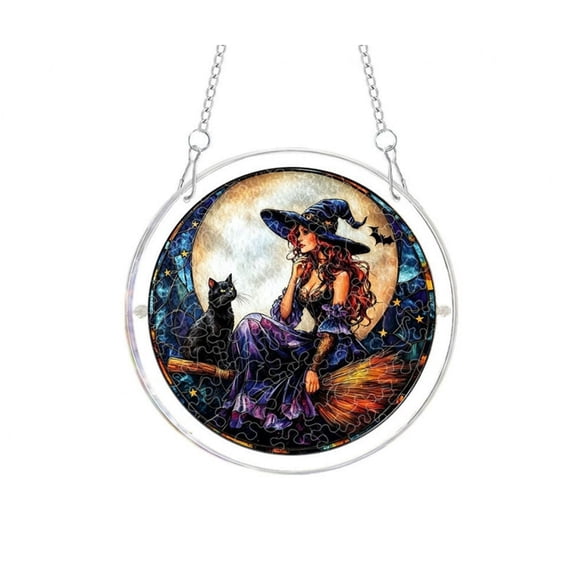 Gardjoe Hanging Acrylic Suncatcher Puzzle,DIY Acrylic Jigsaw Puzzle for Adults, 2mm Transparency Acrylic, Acrylic Suncatcher Puzzles for Doors Garden Window