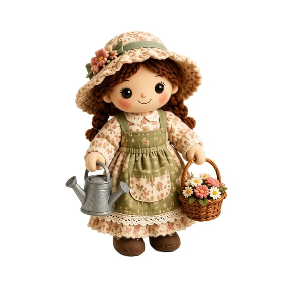 Gardjoe Patchwork DIY Doll Kits, Handmade Sewing Craft Set, Creative Garden Tea Party Fun, Cozy Fabric Art Gifts Supplies, Charming Fairy Collection for Beginners & Lovers