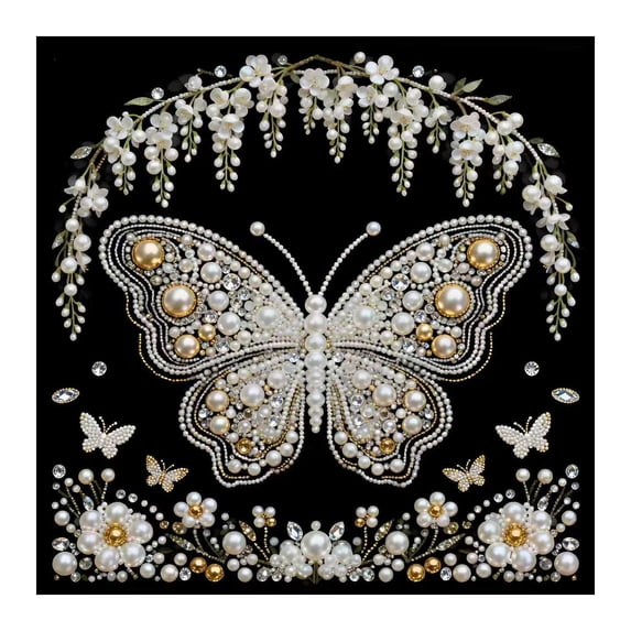 Gardjoe Pearl Painting Kits for Adults,5D Diamond Art Pearl Painting Kits for Beginner,DIY Crystal Rhinestones Diamond Painting for Home Wall Decoration