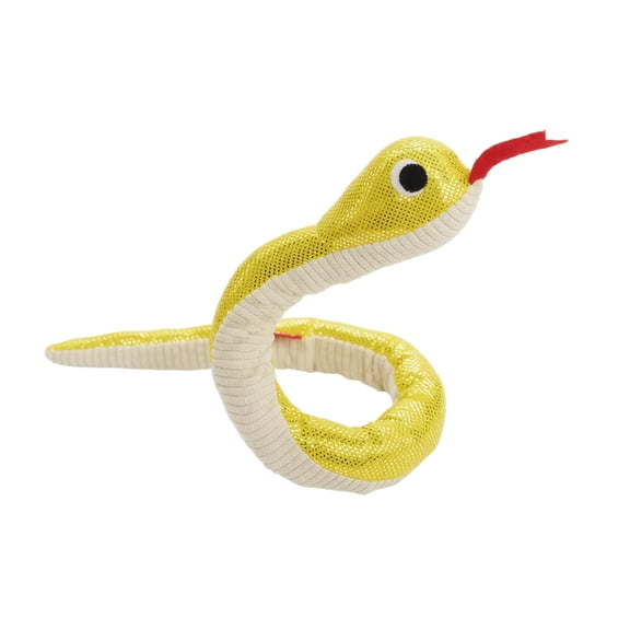 Gardjoe Shiny Flexible Wiggling Snake Plush Toy for Dogs, 8.66x4.72 Inch Small Animal Shaped Interactive Pet Toy, 1 Pack