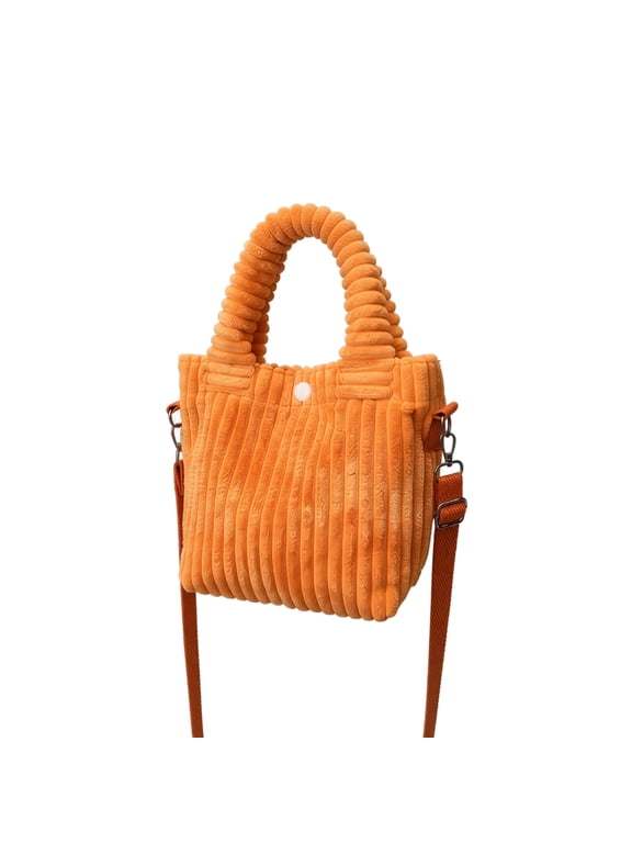 Tote Bag Corduroy Shoulder Crossbody Bag Casual Square Handbag for Women Alt Trendy