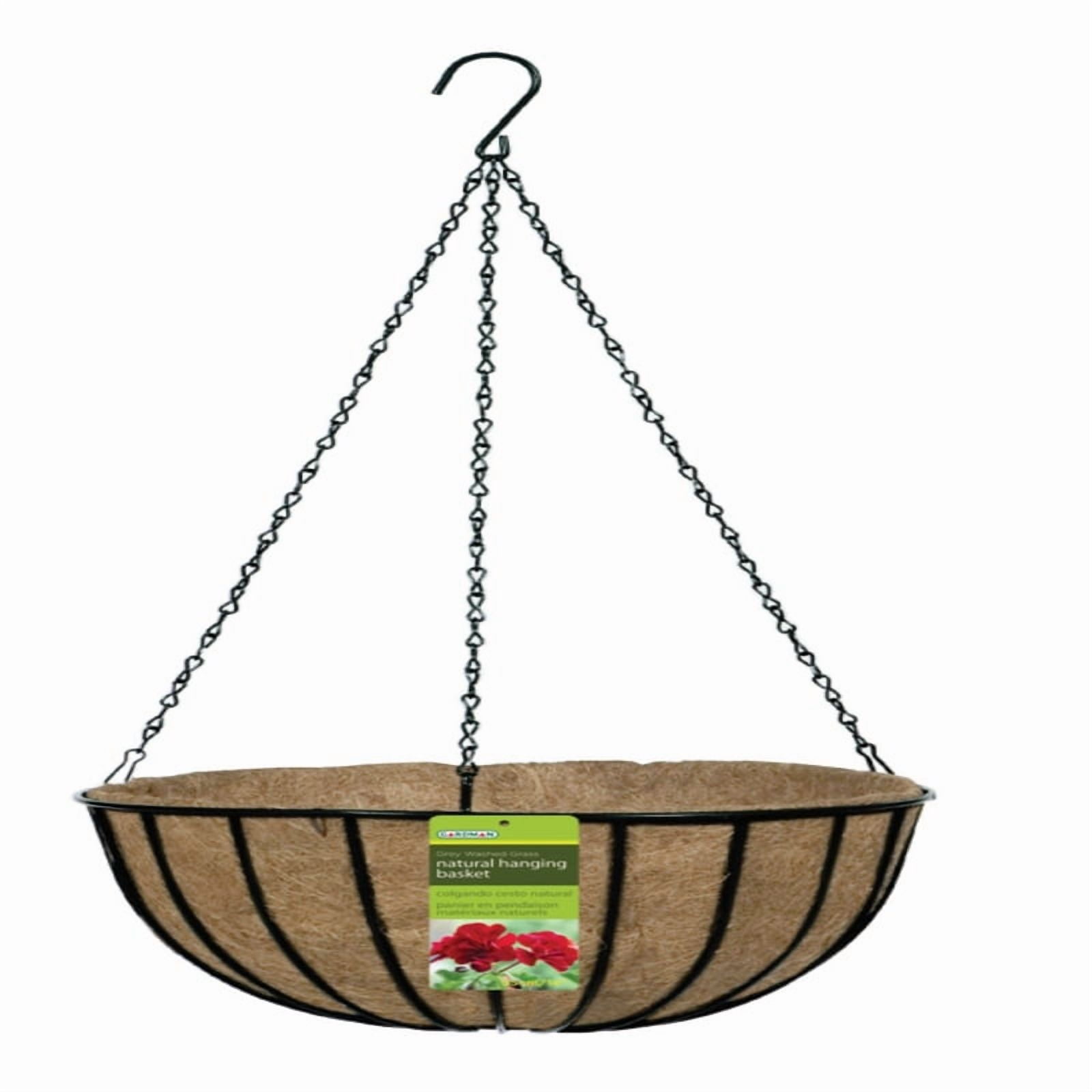 HANGING BASKT BLACK 12""D(Pack of 1)