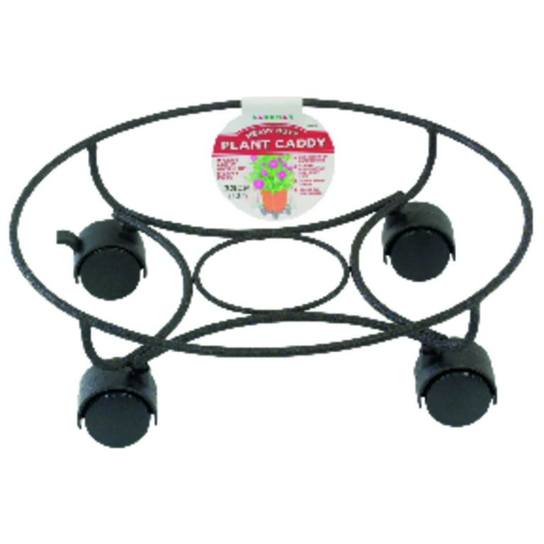 Gardman 4.5 in. H X 13 in. W Metal Planter Caddie Black Gardman 4.5 in. H X 13 in. W Metal Planter Caddie Black