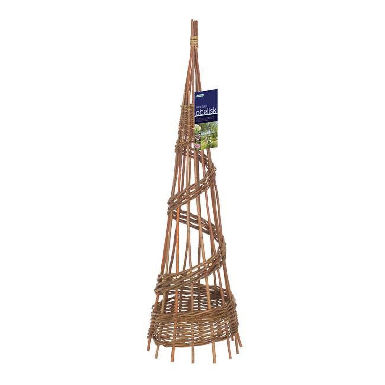 Gardman 5028163 3.9 ft. Obelisk Spiral Willow Garden Bird Obelisk