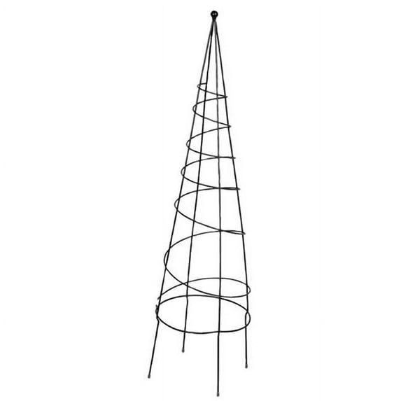 Gardman 60 in. H Black Steel Garden Obelisk