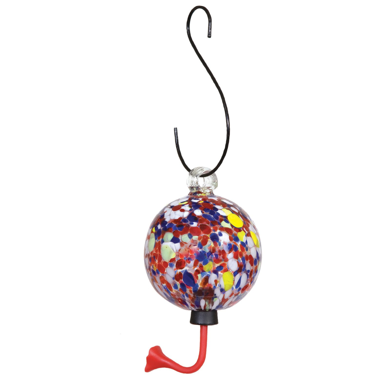 Gardman BA05712 12 Oz MultiColor Glass Sphere Hummingbird Feeder