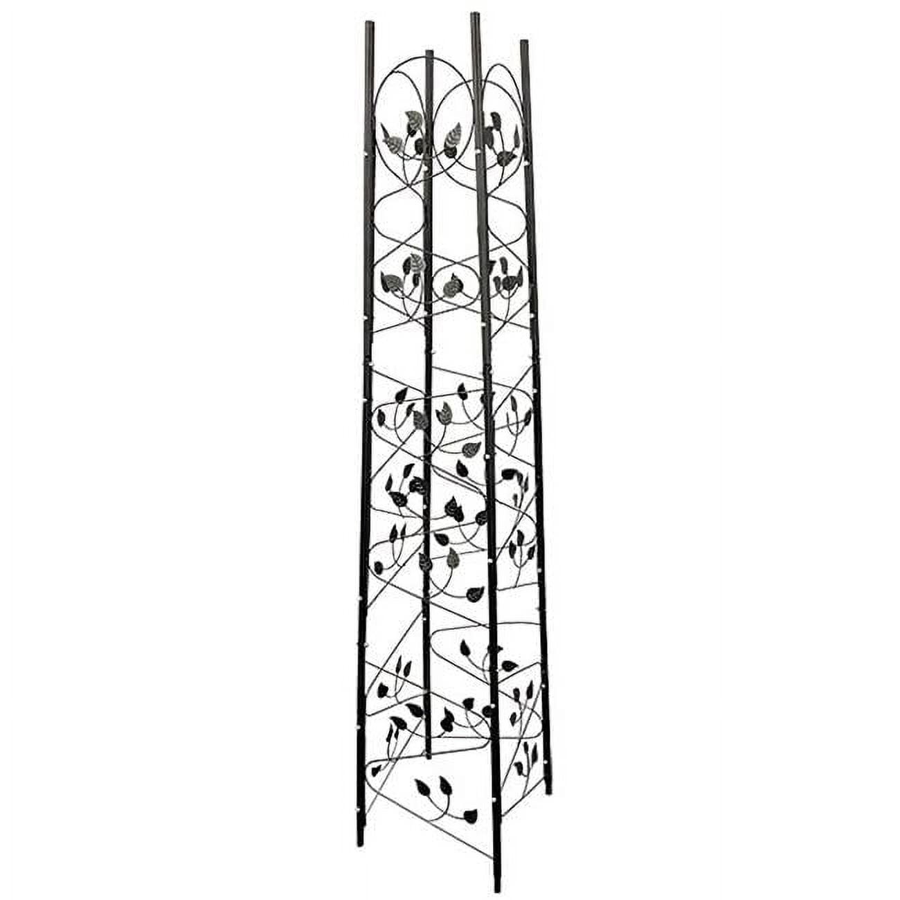 Gardman Black Metal Botanical Garden Obelisk, 71"