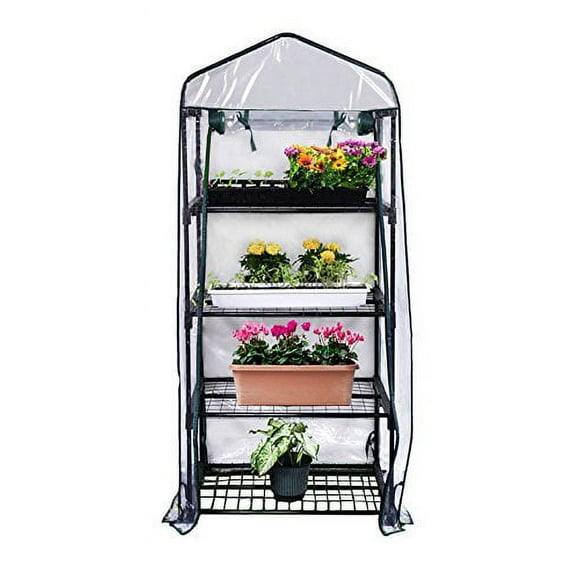 Gardman R687 4-Tier Mini Greenhouse, 27" Long x 18" Wide x 63" High